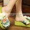 2016 best selling with flowers Bohemia summer slippers beach flip-flops slippers