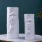 Human Face Slience Large Whtie Hand Made Ceramic Vase For Artificial Flower Decoration