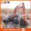 3 Chains swamp excavator Q345B steel fabricated pontoon