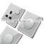 Electric wall switch socket, gray glass panel, multi-point power socket with 2 USB ports
