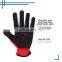 HANDLANDY Breathable Red Mechanic Working Leather Safety Touch Screen Vibration-Resistant Work Gloves For Light Duty Work