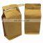 Custom Printed 12oz 16oz 1 kg Coffee Bean Bag Doypack Kraft Paper Flat Bottom Bag For Coffee