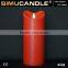 LED battery operated candle with moving wick and USA, EU patent
