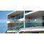 Balcony stair glass railing system