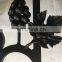 Decorative wrought iron single wine cellar entry doors