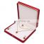 china manufacturer wine red color pu leather jewelry box for lovers marriage ring bracelet jewelry box
