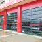 Automatic Garage Door aluminum alloy material modern new black sectional panel garage door Tempered aluminum glass garage door
