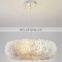 Modern Indoor Decoration Modern Design Living Room Pendant Light Bedroom White Goose Feather Round Pendant Lamp