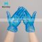 Cheapest Price Custom Size Powder Free Blue Machinery Pvc Vinyl Anti-Slip Food Single Use Hand Gloves For Multi Purpose