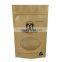 Wholesale Custom PET Food Bag Clear Window Kraft Paper Stand Up Pouch With Zipper For Food Packaging