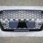Grille Genuine Car Accessories U KISS ABS Front Car Grille For Audi A4 Change To RS4 ABS  Gloss Black Front Car Grille