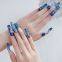 Cross-border European and American spicy chicken sweet and cool hot girl gold metal chain sticking diamond long pointed nail hand-made press on nails SUJB wholesale