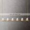 Modern Pauillac Fabric Shade linear industrial black metal glass shade chandelier suitable for ceiling hanging lighting