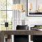 Modern Industrial Style Leaf shape oval fabric shade Chandelier Light Fixture For Living Dining Room Kitchen Island Foyer Lobby