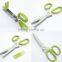 2015 FDA approved stainless steel kitchen multi-purpose shears scissors 5 layers herb scissors free sample
