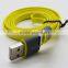 For Huawei USB 3.1 Data Charge Type C Cable Flat Color Noodle Cord