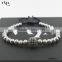 2016 Latest Round Bead Beaded Bracelet and Handmade Macrame Adjustable rope bracelet