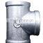 Light weight malleable iron pipe fitting,galvalized pipe fittings, UL FM CERTIFICATED,130 TEE