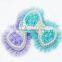 5" Chiffon Pearl Bows with tulle embellished with beads and Sparkle stones                        
                                                Quality Choice