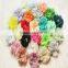 colorful pearl shabby chiffon flowers wholesale-pearl rhinestone center shabby chiffon flowers