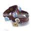 2015 Hand Knitting Interchangeable 18mm Ginger Snap Button Bracelet pulseras leather Snap Bracelets