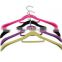 high quality velvet hanger with u notches and tie bar/ colourful velvet hanger