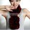 Real Knitted Round Rex Rabbit Fur Neck Scarf