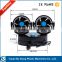 DC 24V or 12V with plastic two head roating 360 degree car air cooling fan in high quality