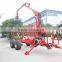 Log Trailer Crane ZM3004,3 tonTimber Trailer with Crane,Tractor mounted model((1 ton,3 ton,5 ton,8 ton,10ton,12 ton) )