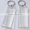bulk wholesale clear blank acrylic photo frame keychains