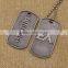 Stainless steel engrave blank dog tag with necklaces