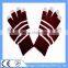 5 Fingers Knitted Stripe Touch Screen Gloves