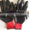 13g factory wholesales red nylon black Nitrile coated Glove