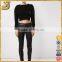 Fashion casual women Short black cotton sweaters