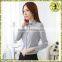Gray Shirt Model Tops Shirt For Women Crop Top Chambray Shirt