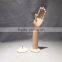25cm height female left wooden hand beech wood with round wooden base an articulated hand