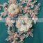 CORD EMBROIDERED APPLIQUE LACE HAND WORK FABRIC WITH ACC WEDDING DRESSES DESIGN