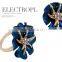 Yellow Gold Flower Cubic Zirconia Rings For Women Size 6,7,8,9 Female Gold Plated Ring Jewelry