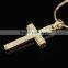Fashion crystal cross 18k pendant necklace