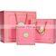 Peach gift kraft paper bag gift bag shopping paper bag flower printing for present
