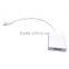 White Mini DisplayPort DP to VGA TV Adapter Cable For MacBook with Aluminum cover