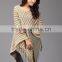 2015 new Europe autumn/winter Tassel bat sleeve hollow out female knit striped blouse sweater                        
                                                Quality Choice
