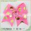 Dots printed grosgrain cheer bows