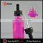 china supplier e liquid pink 30ml glass dropper bottles childproof e liquid bottle
