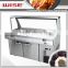 Hot Selling Stainless Steel Blue Ray Refrigerated Sandwich Rrep Table Professional Kitchen Equipment