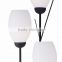 1024-25 Exquisite Modern elegance is abloom Black Metal and White Glass Tulip 4 Light Floor Lamp