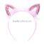 New China Products For Sale Sexy Cat Ear Headband By Wholesale Sequin Fabric