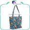 Cheap canvas flower shopping tote bag for women