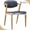 Wholesale stackable Solid wood frame pu leather seat restaurant dining chair