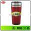 16oz food grade double wall translucent colored plastic cups with lid